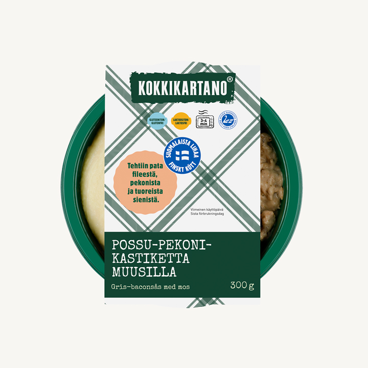 Possu-pekonikastiketta muusilla