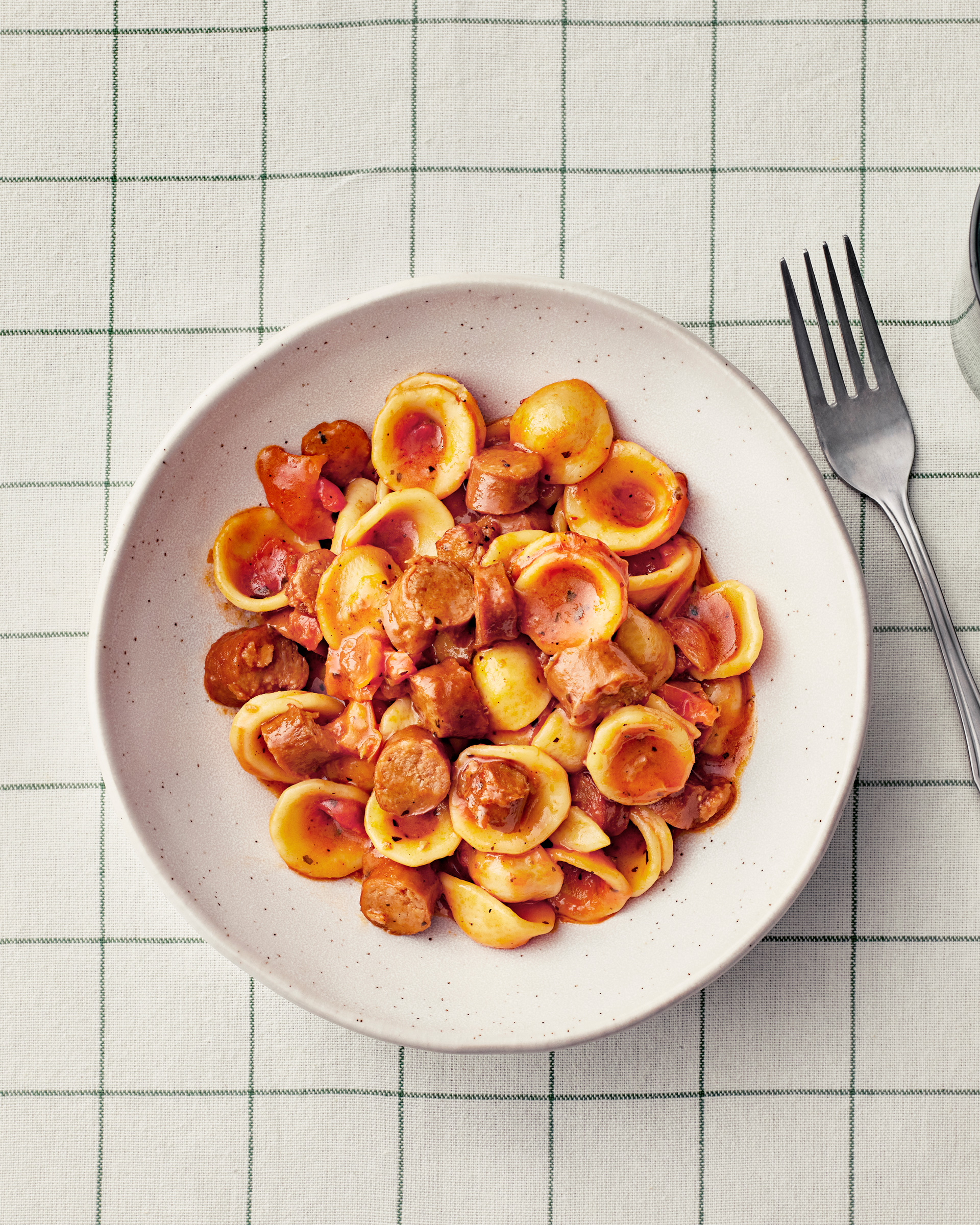 Tulinen chorizopasta